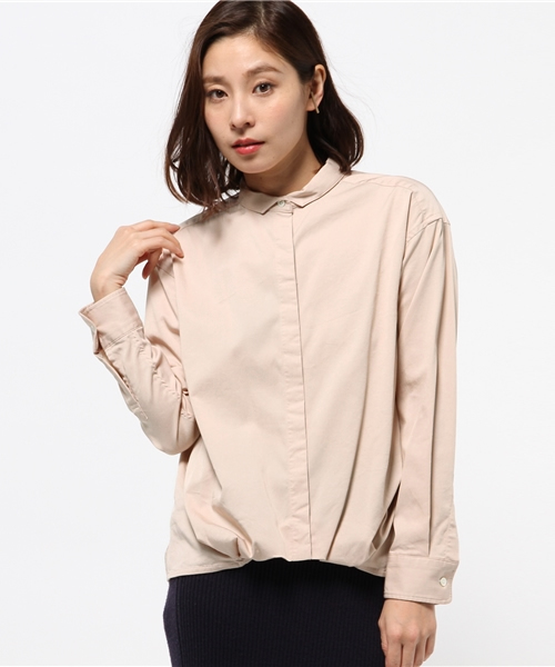 ブラウス シャツ ダブルタック カメリア ブラウス レディース EFFE BEAMS ブラウス シャツ ダブルタック カメリア レディース
