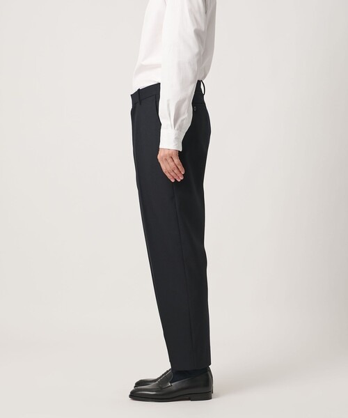 SOVEREIGN(ソブリン)の「<SOVEREIGN>ウール ソリッド 1プリーツ スラックス RELAX MODEL(スラックス・メンズ・ネイビー・XL/L/M)」の4枚目の写真