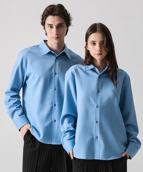 CLEL(クレイル)の「【CLEL】TR Regular Collar Shirt / TR レギュラーカラーシャツ(シャツ/ブラウス・メンズ・ホワイト/ブルー/ブラック系/ブラック・S/L/XS/M)」の4枚目の写真