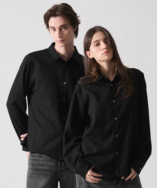 CLEL(クレイル)の「【CLEL】TR Regular Collar Shirt / TR レギュラーカラーシャツ(シャツ/ブラウス・メンズ・ホワイト/ブルー/ブラック系/ブラック・S/L/XS/M)」の3枚目の写真