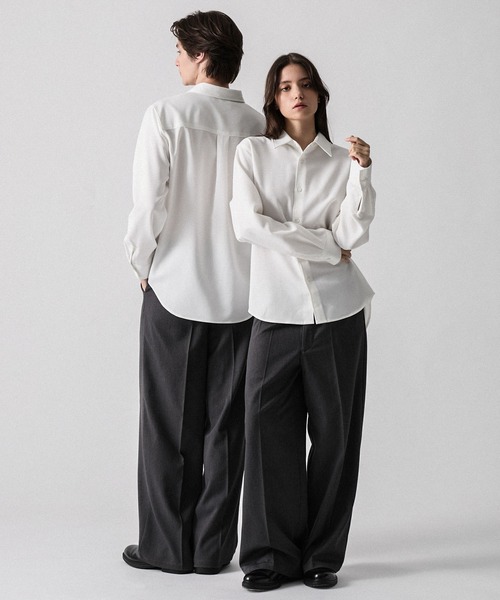 CLEL(クレイル)の「【CLEL】TR Regular Collar Shirt / TR レギュラーカラーシャツ(シャツ/ブラウス・メンズ・ホワイト/ブルー/ブラック系/ブラック・S/L/XS/M)」の15枚目の写真