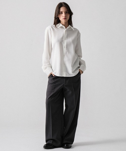 CLEL(クレイル)の「【CLEL】TR Regular Collar Shirt / TR レギュラーカラーシャツ(シャツ/ブラウス・メンズ・ホワイト/ブルー/ブラック系/ブラック・S/L/XS/M)」の18枚目の写真
