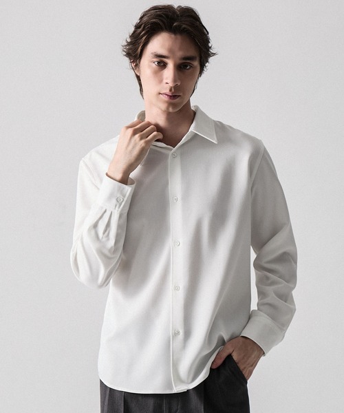 CLEL(クレイル)の「【CLEL】TR Regular Collar Shirt / TR レギュラーカラーシャツ(シャツ/ブラウス・メンズ・ホワイト/ブルー/ブラック系/ブラック・S/L/XS/M)」の20枚目の写真