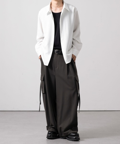 CLEL(クレイル)の「【CLEL】TR Regular Collar Shirt / TR レギュラーカラーシャツ(シャツ/ブラウス・メンズ・ホワイト/ブルー/ブラック系/ブラック・S/L/XS/M)」の7枚目の写真