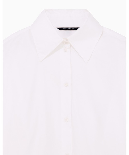 ARMANI EXCHANGE(アルマーニエクスチェンジ)の「【A|X アルマーニ エクスチェンジ】オーガニックコットンポプリン オーバーシャツ(シャツ/ブラウス・レディース・ホワイト/グレイッシュブルー・LARGE/MEDIUM/SMALL)」の5枚目の写真