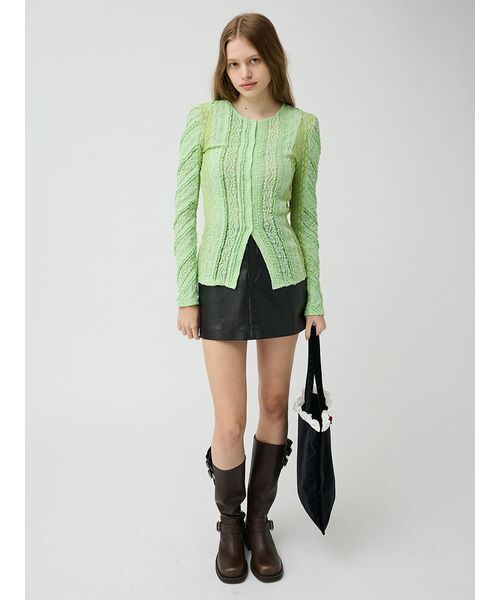 LILY BROWN(リリーブラウン)の「ローズモチーフフリルトート(トートバッグ・レディース・ミント/ブラック/ドット・F)」の16枚目の写真