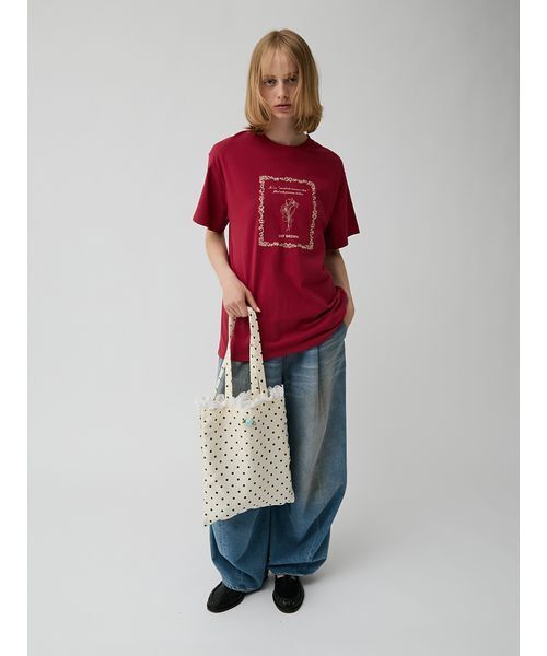 LILY BROWN(リリーブラウン)の「ローズモチーフフリルトート(トートバッグ・レディース・ミント/ブラック/ドット・F)」の21枚目の写真