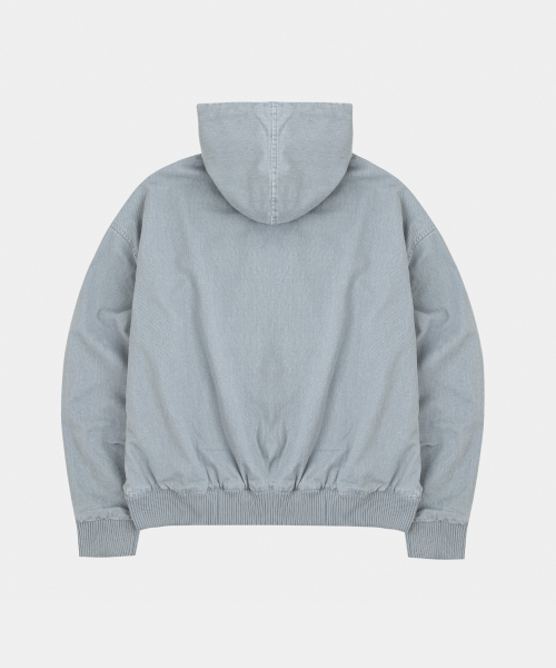 LETTERCOMO(レテルコモ)の「パイピングワークフードジャケットスカイブルー(その他アウター・レディース・スカイブルー・MEDIUM/LARGE)」の2枚目の写真