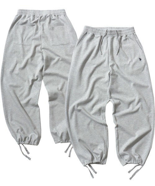 U.S. POLO ASSN.(ユーエスポロアッスン)の「U.S. POLO ASSN./ユーエスポロアッスン オーバーサイズ ポンチ 無地 ロゴ ワンポイント刺繍 ワイド スウェットパンツ/レディース メンズ(スウェットパンツ・メンズ・グレー/スミクロ/ブラック/ネイビー・L/LL/M)」の1枚目の写真