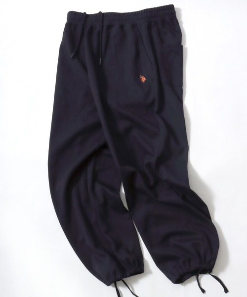 U.S. POLO ASSN.(ユーエスポロアッスン)の「U.S. POLO ASSN./ユーエスポロアッスン オーバーサイズ ポンチ 無地 ロゴ ワンポイント刺繍 ワイド スウェットパンツ/レディース メンズ(スウェットパンツ・メンズ・グレー/スミクロ/ブラック/ネイビー・L/LL/M)」の9枚目の写真