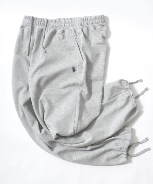 U.S. POLO ASSN.(ユーエスポロアッスン)の「U.S. POLO ASSN./ユーエスポロアッスン オーバーサイズ ポンチ 無地 ロゴ ワンポイント刺繍 ワイド スウェットパンツ/レディース メンズ(スウェットパンツ・メンズ・グレー/スミクロ/ブラック/ネイビー・L/LL/M)」の6枚目の写真