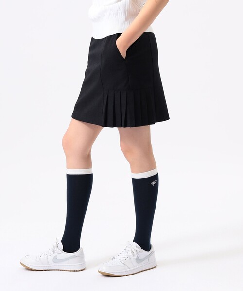 BEAMS GOLF(ビームスゴルフ)の「ORANGE LABEL / ストレッチ サイドプリーツ スカート(スカート・レディース・グリーン/オフホワイト/ネイビー・SMALL/MEDIUM/LARGE)」の3枚目の写真