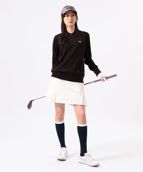 BEAMS GOLF(ビームスゴルフ)の「ORANGE LABEL / ストレッチ サイドプリーツ スカート(スカート・レディース・グリーン/オフホワイト/ネイビー・SMALL/MEDIUM/LARGE)」の4枚目の写真