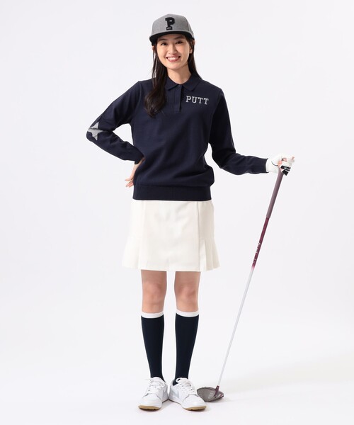 BEAMS GOLF(ビームスゴルフ)の「ORANGE LABEL / ストレッチ サイドプリーツ スカート(スカート・レディース・グリーン/オフホワイト/ネイビー・SMALL/MEDIUM/LARGE)」の5枚目の写真