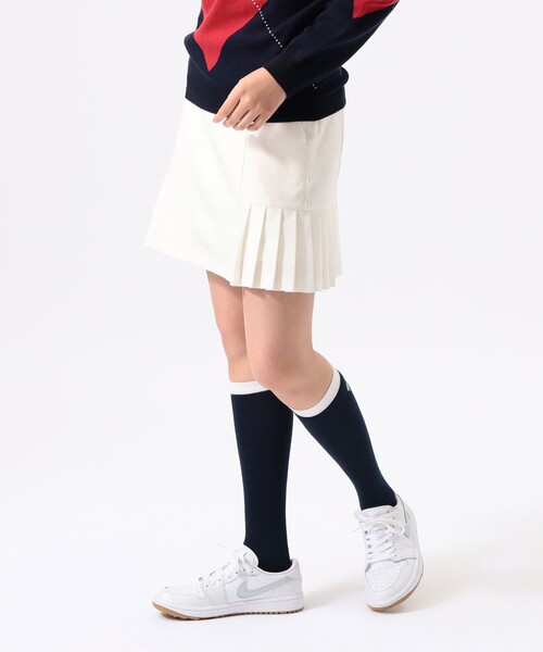 BEAMS GOLF(ビームスゴルフ)の「ORANGE LABEL / ストレッチ サイドプリーツ スカート(スカート・レディース・グリーン/オフホワイト/ネイビー・SMALL/MEDIUM/LARGE)」の10枚目の写真