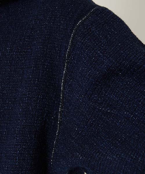 BLUE BLUE（ブルーブルー）の「フロージャカードデニム フーディー（パーカー・メンズ・インディゴブルー・S/M/L/XL）」の7枚目の写真