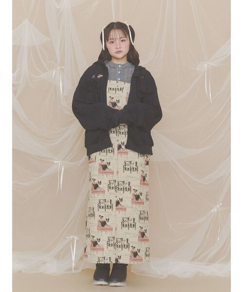 merry jenny(メリージェニー)の「ribbon tie zipフーディー(パーカー・レディース・イエロー/グレー/ブラック・FREE)」の14枚目の写真