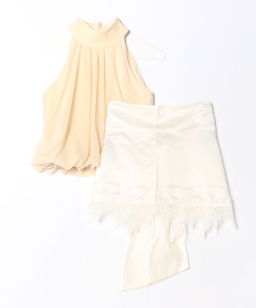 OJYON(オジョン)の「【OJYON】muse veil layered top IVORY(その他トップス・レディース・ブラック/イエロー・ONE SIZE)」の2枚目の写真