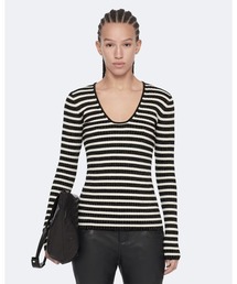 KAY STRIPE V NECK | KAY ストライプ Vネック