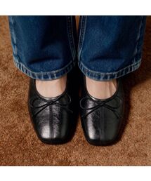 Odd Soft Square Ribbon Flat Ribbon フラットシューズ 2cm -WA9023 (4color)