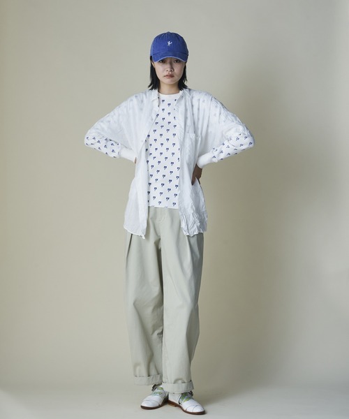 mintdesigns(ミントデザインズ)の「Crinkled Shirt(シャツ/ブラウス・レディース・グレイッシュベージュ/ホワイト・ONESIZE)」の8枚目の写真