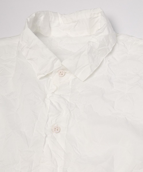 mintdesigns(ミントデザインズ)の「Crinkled Shirt(シャツ/ブラウス・レディース・グレイッシュベージュ/ホワイト・ONESIZE)」の12枚目の写真