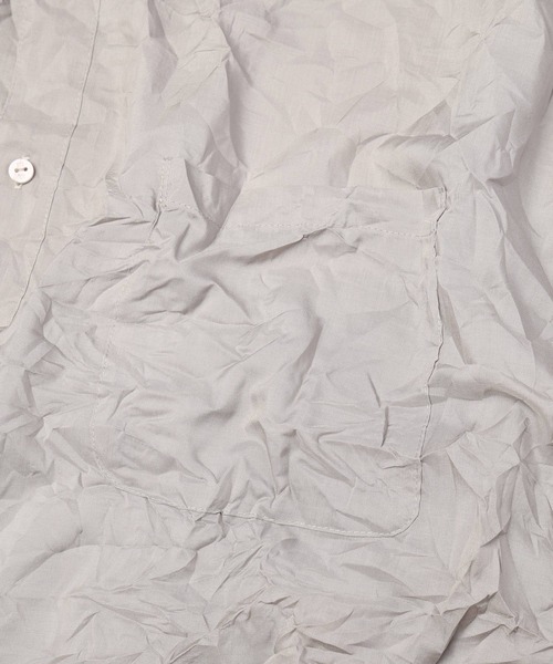 mintdesigns(ミントデザインズ)の「Crinkled Shirt(シャツ/ブラウス・レディース・グレイッシュベージュ/ホワイト・ONESIZE)」の16枚目の写真