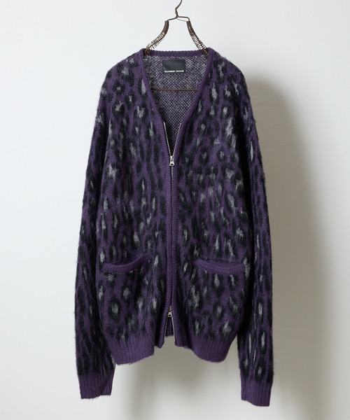 NUMBER (N)INE(ナンバーナイン)の「MOHAIR MIX KNIT LEOPARD JACQUARD ZIP-UP CARDIGAN / ウールモヘヤ ミックス ニット レオパード ジャガード ジップアップ カーディガン(カーディガン/ボレロ・メンズ・パープル/チャコール/マスタード・2/3/4)」の11枚目の写真