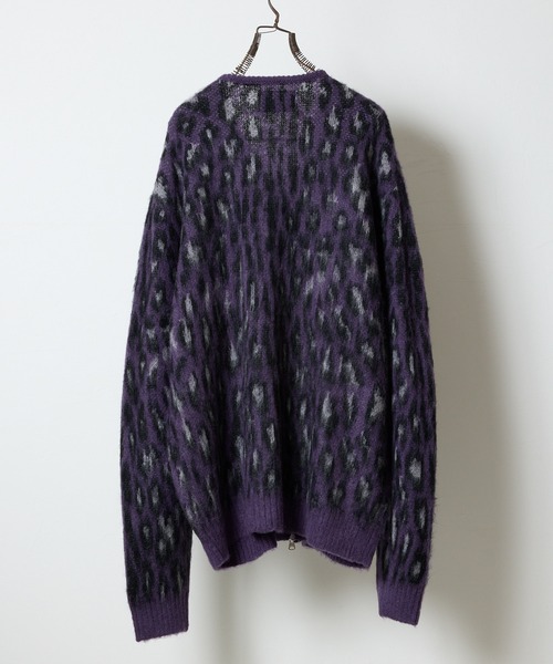NUMBER (N)INE(ナンバーナイン)の「MOHAIR MIX KNIT LEOPARD JACQUARD ZIP-UP CARDIGAN / ウールモヘヤ ミックス ニット レオパード ジャガード ジップアップ カーディガン(カーディガン/ボレロ・メンズ・パープル/チャコール/マスタード・2/3/4)」の16枚目の写真