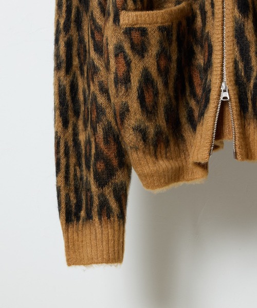NUMBER (N)INE(ナンバーナイン)の「MOHAIR MIX KNIT LEOPARD JACQUARD ZIP-UP CARDIGAN / ウールモヘヤ ミックス ニット レオパード ジャガード ジップアップ カーディガン(カーディガン/ボレロ・メンズ・パープル/チャコール/マスタード・2/3/4)」の20枚目の写真