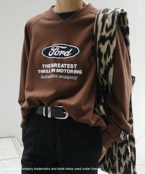 Ameri(アメリ)の「Ford LOGO PRINT SWEAT TOP(スウェット・レディース・ブラウン/グレー/アイボリー・FREE)」の3枚目の写真