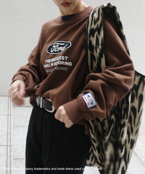 Ameri(アメリ)の「Ford LOGO PRINT SWEAT TOP(スウェット・レディース・ブラウン/グレー/アイボリー・FREE)」の16枚目の写真
