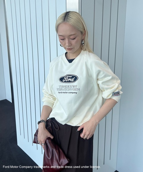 Ameri(アメリ)の「Ford LOGO PRINT SWEAT TOP(スウェット・レディース・ブラウン/グレー/アイボリー・FREE)」の19枚目の写真