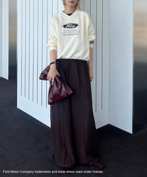 Ameri(アメリ)の「Ford LOGO PRINT SWEAT TOP(スウェット・レディース・ブラウン/グレー/アイボリー・FREE)」の22枚目の写真