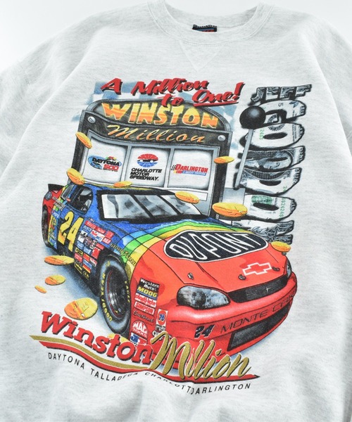 VINTAGE(ヴィンテージ)の「【USED】90’s デッドストック SOFEE “NASCAR/WINSTON Million” レーシング スウェット USA製(スウェット・メンズ・グレー・X-LARGE)」の2枚目の写真