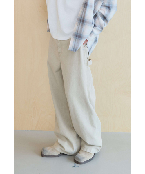 KUME(クメ)の「Men Garment-Dyed Utility Cargo Pants, Beige(デニムパンツ・メンズ・その他・MEDIUM/LARGE/X-LARGE)」の4枚目の写真