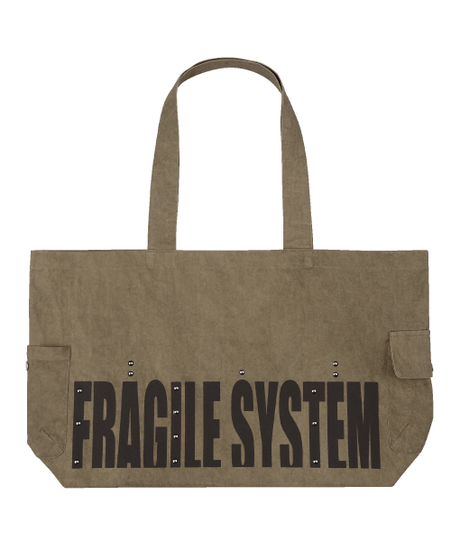 41PRAY(サイルプレイ)の「FRAGILE SYSTEM トートバッグ / モカ(エコバッグ/サブバッグ・レディース・その他・FREE)」の6枚目の写真