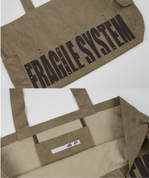 41PRAY(サイルプレイ)の「FRAGILE SYSTEM トートバッグ / モカ(エコバッグ/サブバッグ・レディース・その他・FREE)」の8枚目の写真