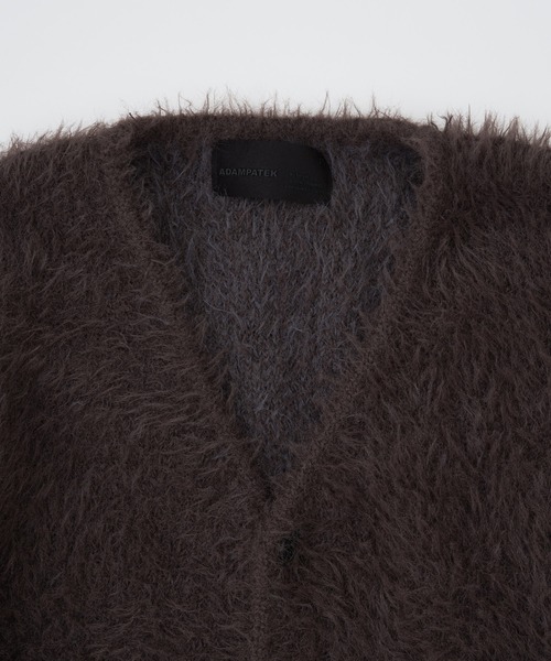 ADAM PATEK（アダムパテック）の「【ADAMPATEK/アダムパテック】 rough distortedchevron cardigan グラデーションボーダーシャギーカーデ（カーディガン/ボレロ・レディース・グレー/グリーン/イエロー・1）」の12枚目の写真