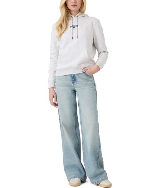 GUESS JEANS（ゲスジーンズ）の「GUESS JEANS Star Emb Hoodie（パーカー・レディース・ワインレッド/グレー・LARGE/SMALL/MEDIUM/X-SMALL）」の6枚目の写真