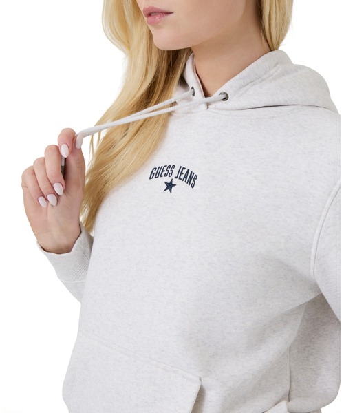 GUESS JEANS（ゲスジーンズ）の「GUESS JEANS Star Emb Hoodie（パーカー・レディース・ワインレッド/グレー・LARGE/SMALL/MEDIUM/X-SMALL）」の7枚目の写真