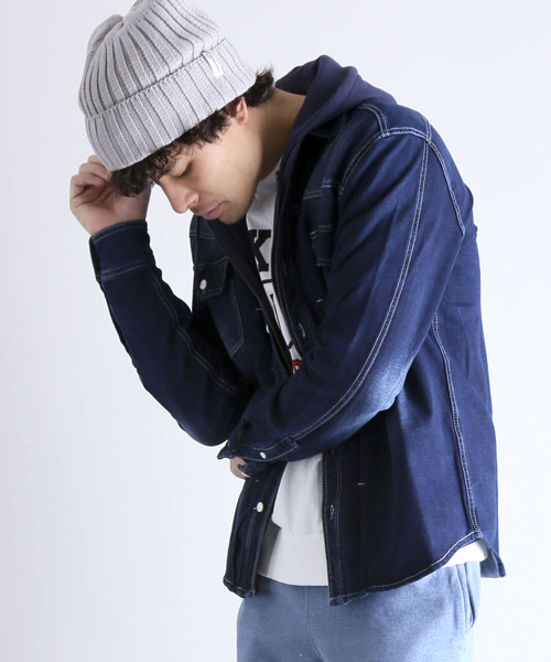 Denime（ドゥニーム）の「SWT ZIP PK -STAR-/スウェットジップパーカー（パーカー・メンズ・ホワイト/グレー/ネイビー・LARGE/X-LARGE/MEDIUM/SMALL）」の19枚目の写真