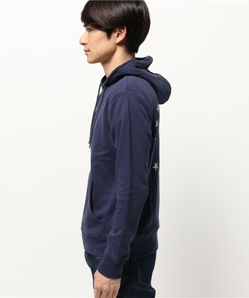 Denime（ドゥニーム）の「SWT ZIP PK -STAR-/スウェットジップパーカー（パーカー・メンズ・ホワイト/グレー/ネイビー・LARGE/X-LARGE/MEDIUM/SMALL）」の4枚目の写真