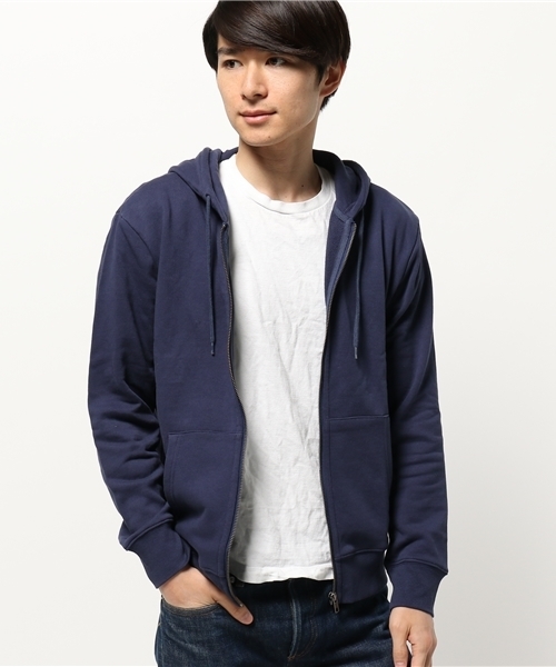 Denime（ドゥニーム）の「SWT ZIP PK -STAR-/スウェットジップパーカー（パーカー・メンズ・ホワイト/グレー/ネイビー・LARGE/X-LARGE/MEDIUM/SMALL）」の6枚目の写真