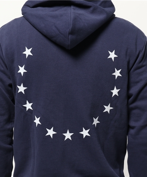 Denime（ドゥニーム）の「SWT ZIP PK -STAR-/スウェットジップパーカー（パーカー・メンズ・ホワイト/グレー/ネイビー・LARGE/X-LARGE/MEDIUM/SMALL）」の9枚目の写真