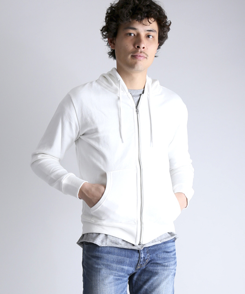 Denime（ドゥニーム）の「SWT ZIP PK -STAR-/スウェットジップパーカー（パーカー・メンズ・ホワイト/グレー/ネイビー・LARGE/X-LARGE/MEDIUM/SMALL）」の14枚目の写真