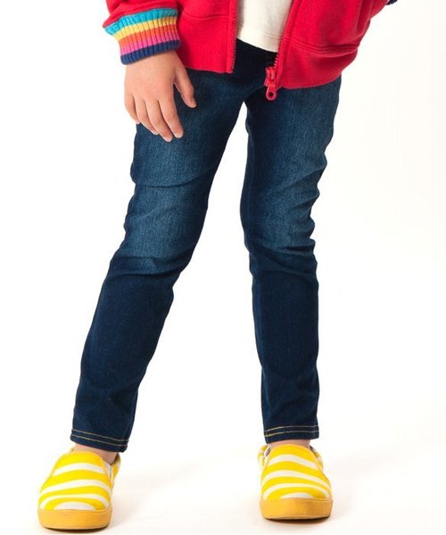 BREEZE（ブリーズ）の「10分丈カラーデニムニットレギンス（レギンス/スパッツ・キッズ・サックスブルー/イエロー/ピンク/ブルー・100/120/80/90/95/110/130）」の3枚目の写真