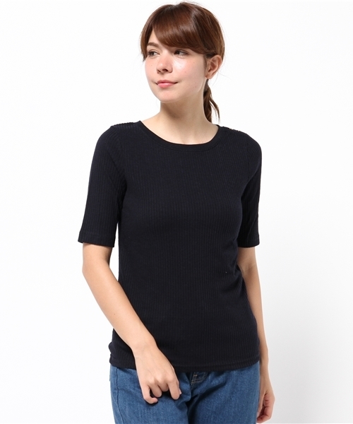 NATURAL BEAUTY BASIC（ナチュラルビューティーベーシック）の「トタンテレコプルオーバー（Tシャツ/カットソー・レディース・グレー/ネイビー/ホワイト系その他/オフホワイト・MEDIUM）」の4枚目の写真