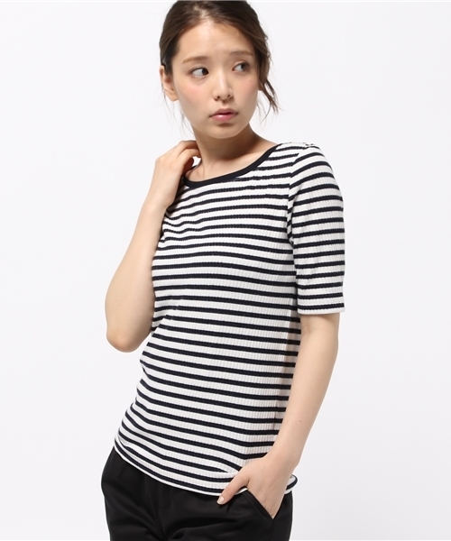NATURAL BEAUTY BASIC（ナチュラルビューティーベーシック）の「トタンテレコプルオーバー（Tシャツ/カットソー・レディース・グレー/ネイビー/ホワイト系その他/オフホワイト・MEDIUM）」の2枚目の写真