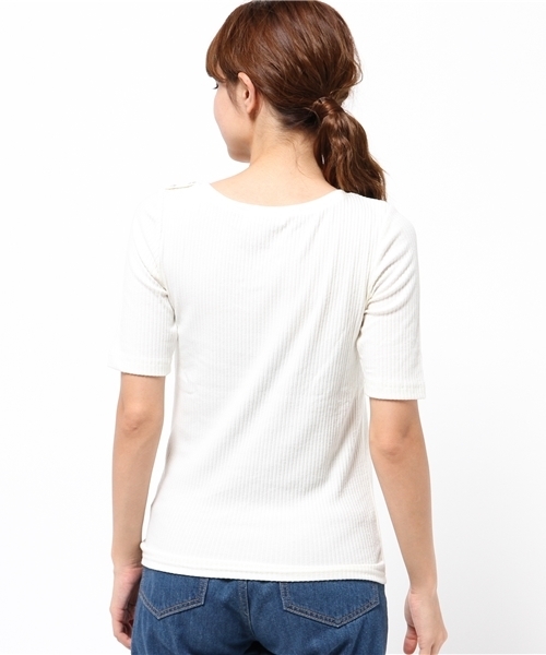 NATURAL BEAUTY BASIC（ナチュラルビューティーベーシック）の「トタンテレコプルオーバー（Tシャツ/カットソー・レディース・グレー/ネイビー/ホワイト系その他/オフホワイト・MEDIUM）」の10枚目の写真